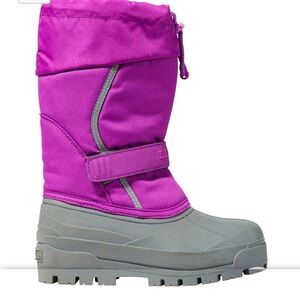 L.L. Bean Purple and Gray Kids Rain & Snow Boots (with extra liners)